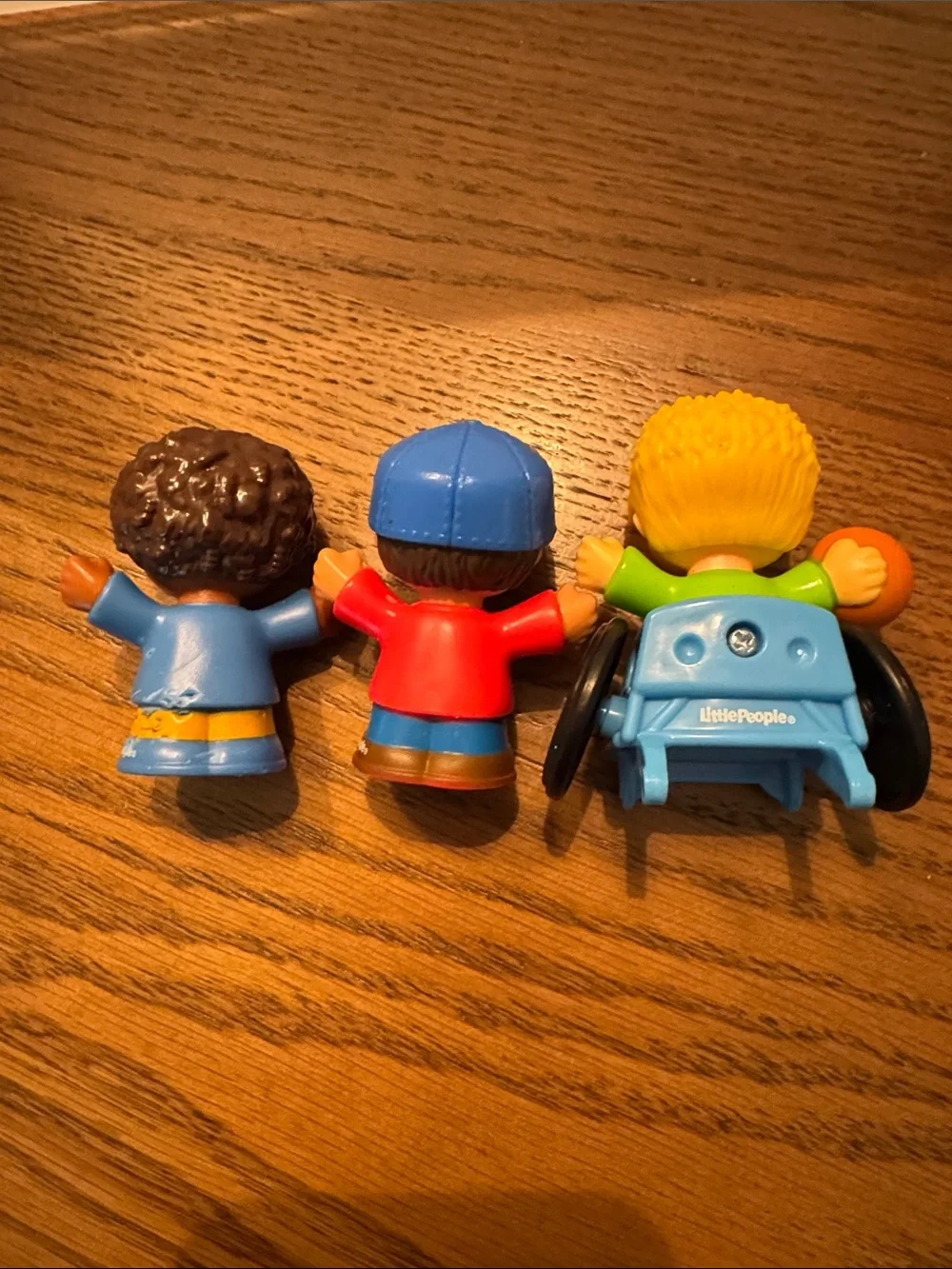 3 Little People Kids Figure Playset in Blue, Red & Green -